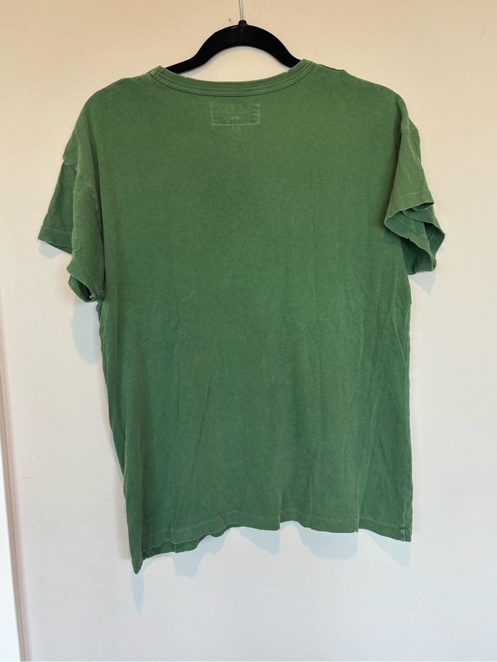 THE GREAT. Short Sleeve Boxy Crewneck Tee - Sage Green - Picture 2 of 4